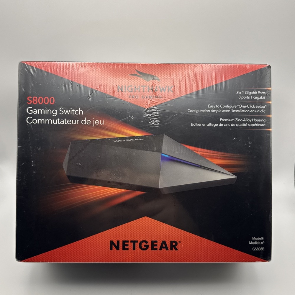 NETGEAR Nighthawk S8000 GS808E 8-Port Gigabit Ethernet Pro Gaming Network Switch